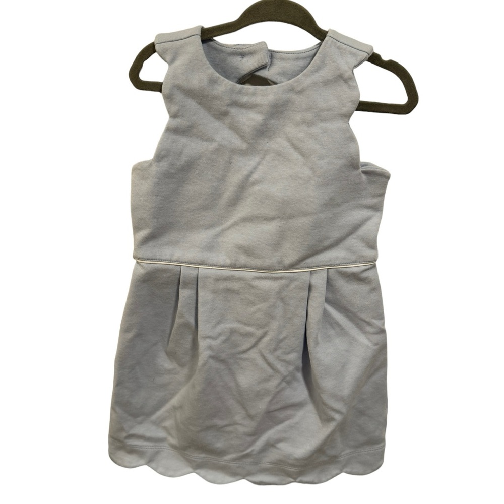 Janie and Jack dress 3T cutout back white bow detail with scalloped edges